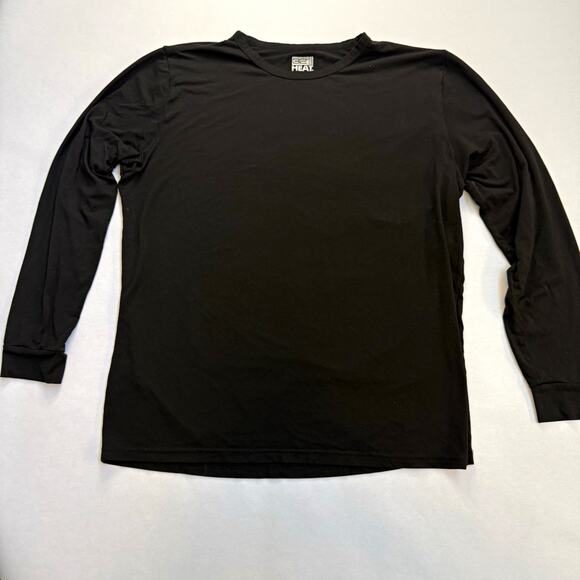 32 Degrees Other - 32 Degrees Heat Men's L Black Solid Crew Neck Long Sleeve T-Shirt Regular
